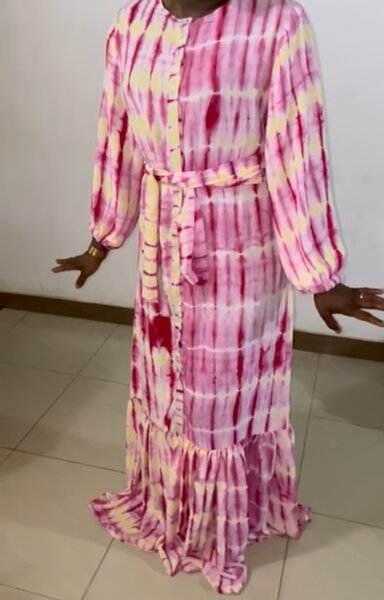 Robe longue imprimée colorée