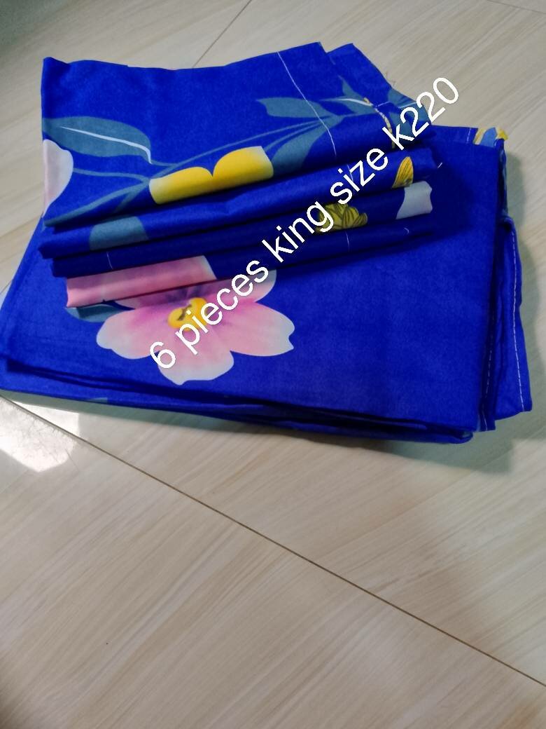 Bed linen set (6 pieces, king size)