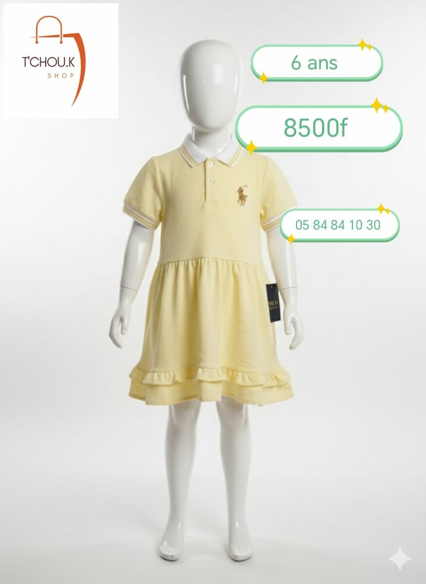 Robe Polo Enfant Élégante