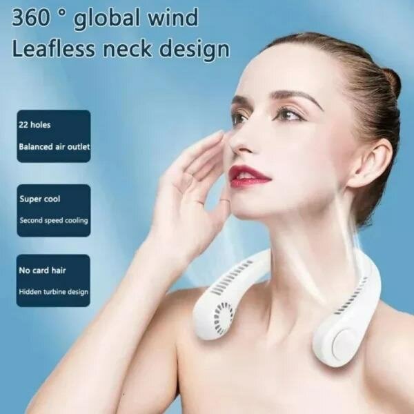 Mini portable neck fan