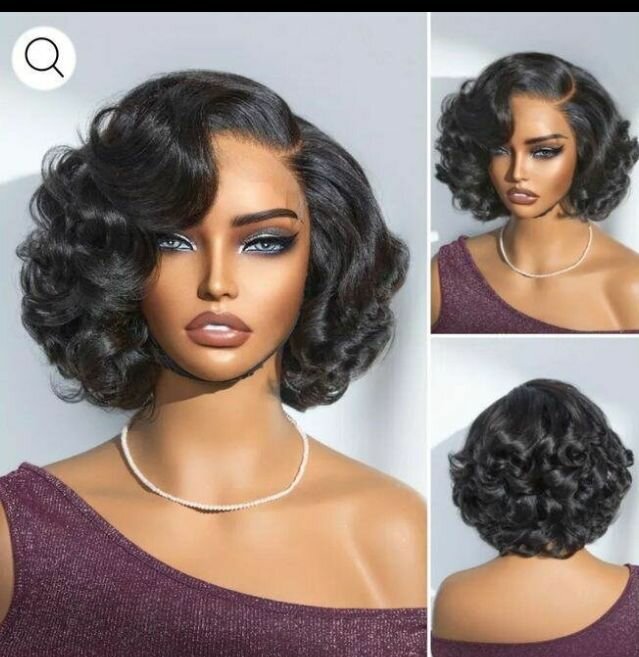 Perruque Bob Ondulée Courte