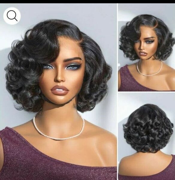 Perruque Bob Ondulée Courte