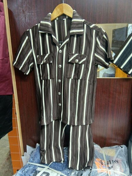 Ensemble rayé garçon chic