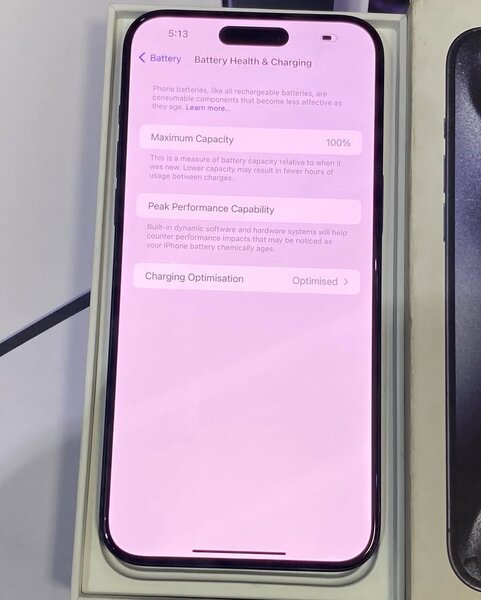 iPhone 15pro max 256Gb eSIM lock battery health 100%