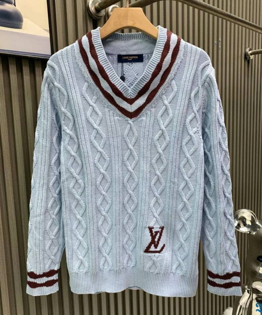 Pull en maille torsadée pour homme