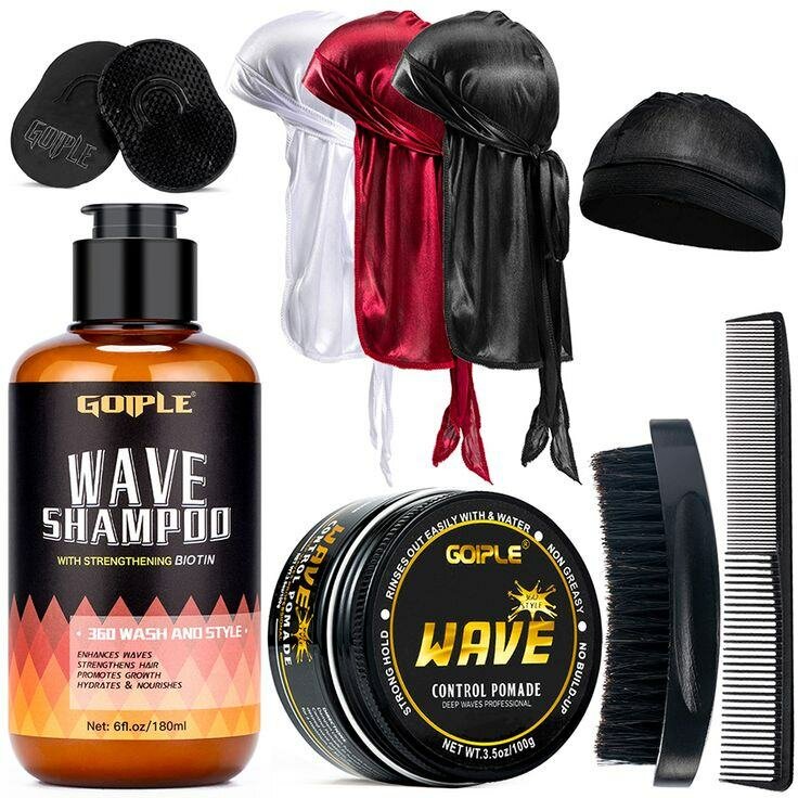 Kit de soins pour cheveux GOIPLE - Shampooing et pommade pour hommes