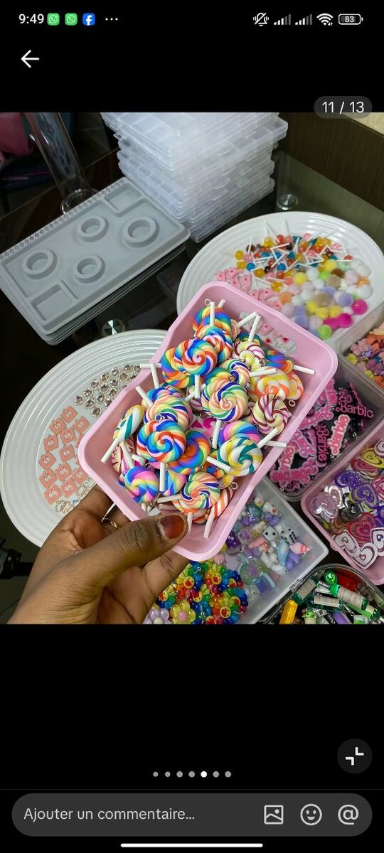 Charms en Résine Colorée