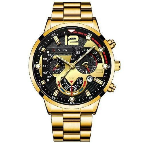 Montre et bracelet en acier pour homme