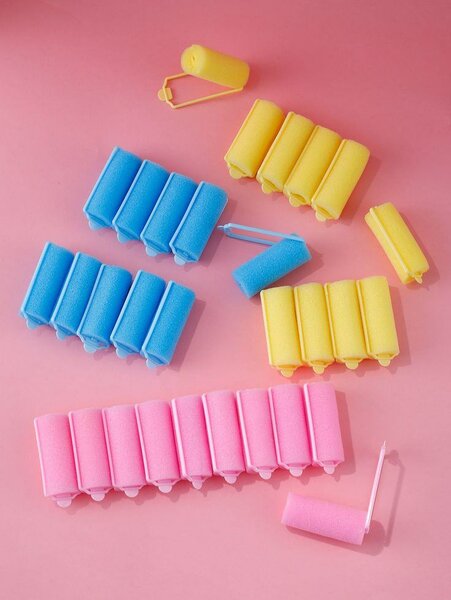 Bigoudis en mousse colorés