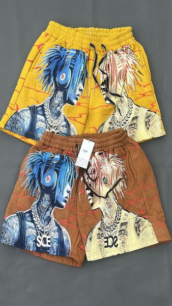 Shorts imprimés colorés unisexes