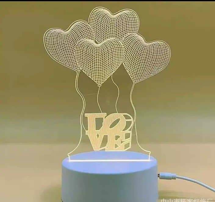 Lampe décorative coeur en LED