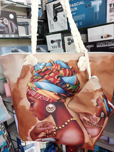 Sac cabas afro artistique