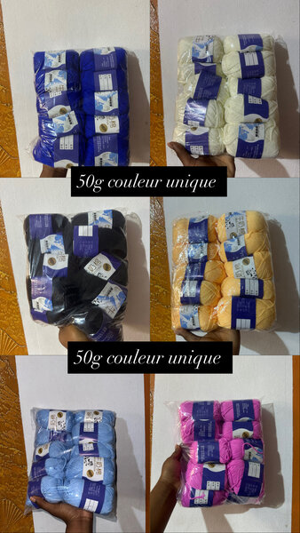 Lot de Pelotes de Laine 50g