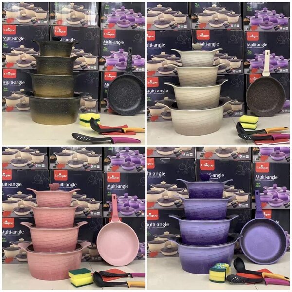 Multi-Angle nonstick cookware 15pcs set