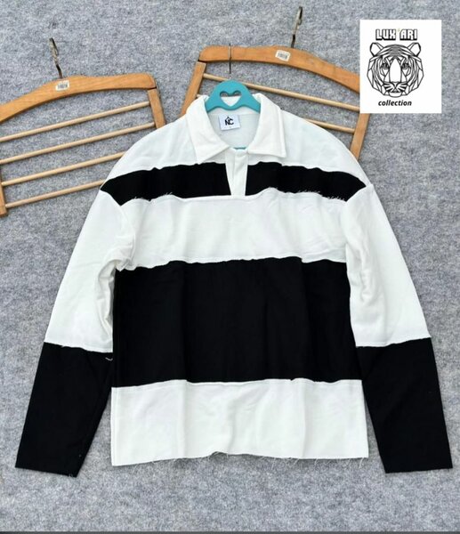 Polo rétro à rayures