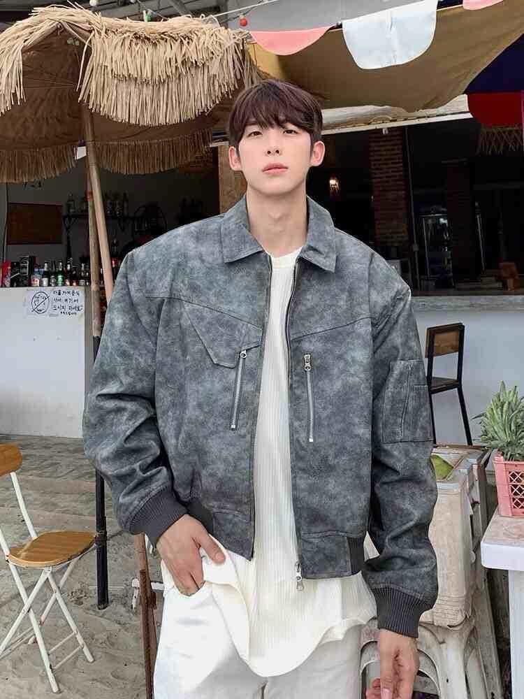 Unisex leather jacket