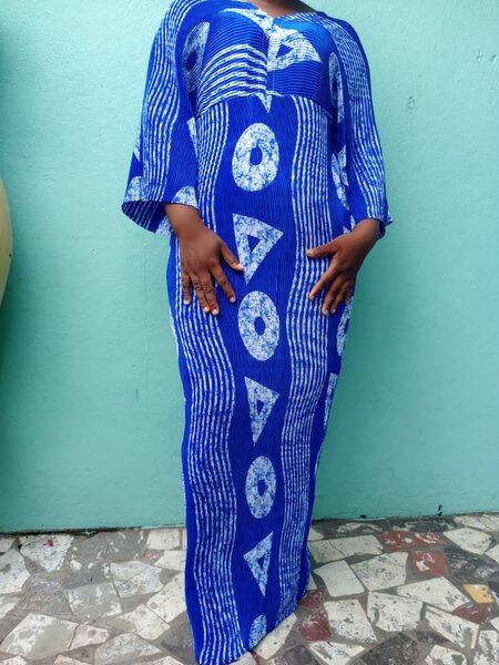 Robe en soie Bleue