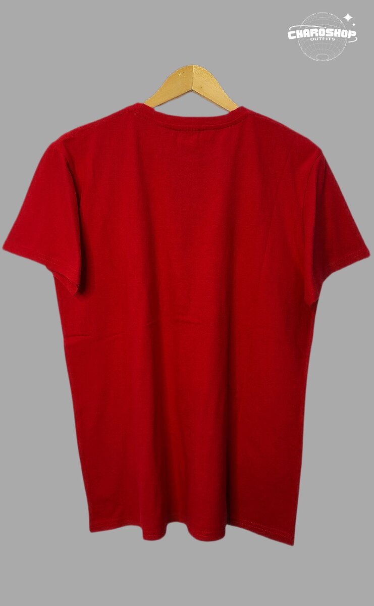 T-shirt rouge imprimé humour