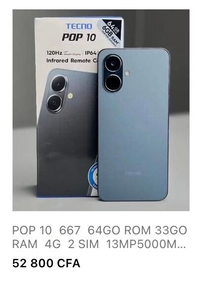 Smartphone Tecno POP 10