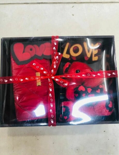 Cadeau Saint-Valentin, Peluche Ours et Coussin LOVE