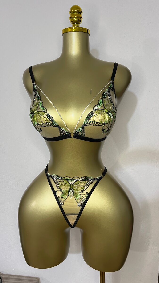 Ensemble lingerie papillon sexy