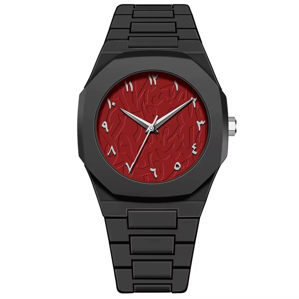 Montre noire minimaliste