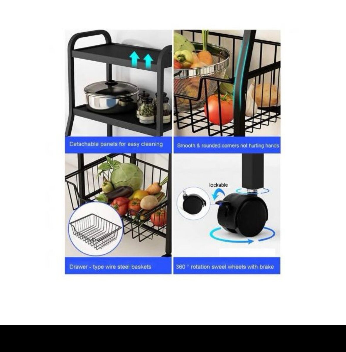 Chariot De Cuisine à Roulettes