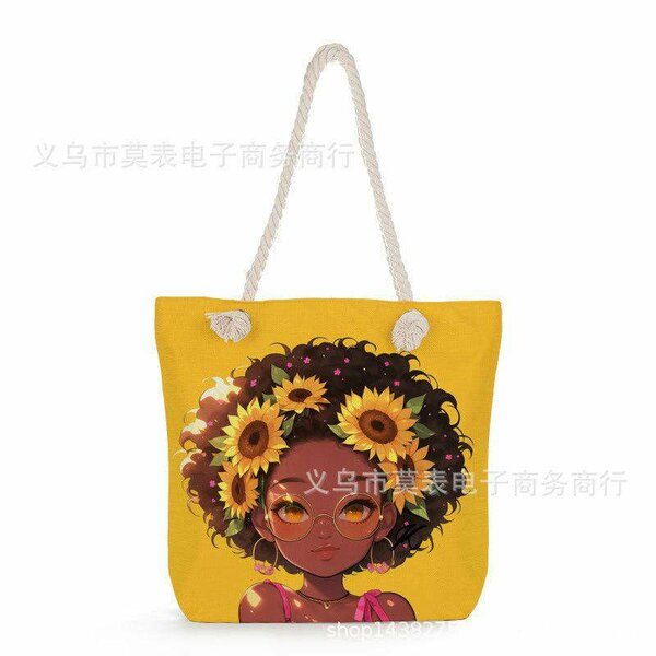 Sunflower Girl Maxi Tote Bags
