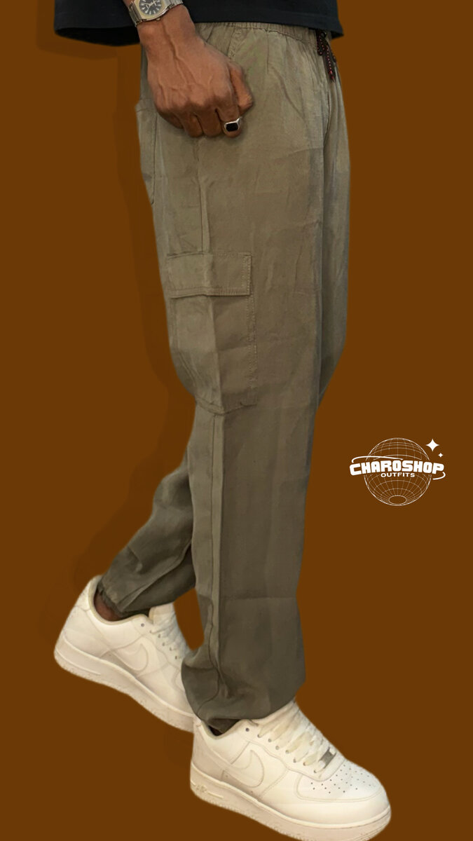 Pantalon cargo vert homme