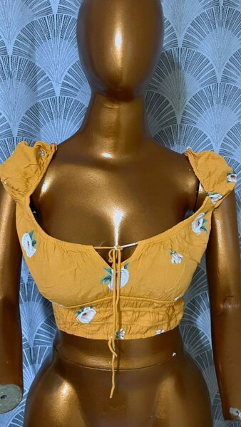 Top court floral pour femme