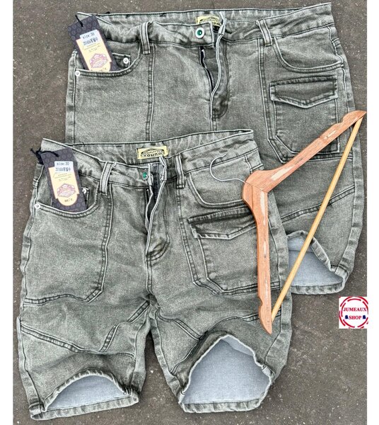 Shorts en denim vert