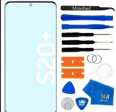 Front Glass Repair Kit Compatible with Huawei P40 Lite - 6.4 inch 2020 - Lens Screen Replacement Repair Kit - Incl. Toolkit - Black