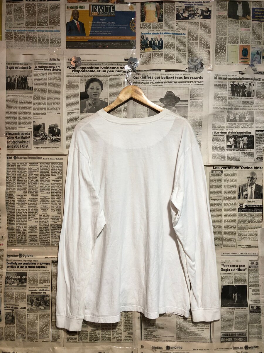 T-shirt à manches longues blanc
