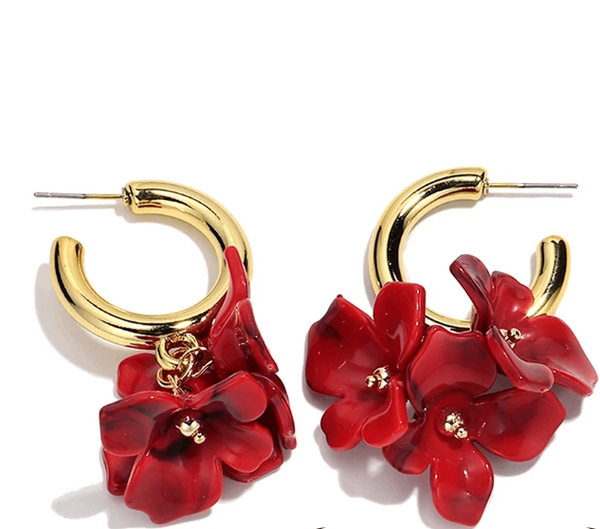 Boucles d'oreilles fleuries élégantes