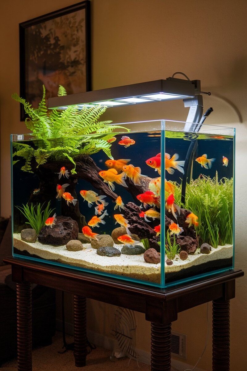 Aquarium LED éclairé