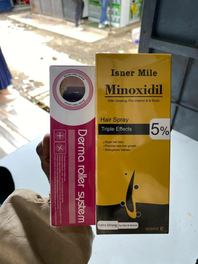 Derma roller+ minoxidil