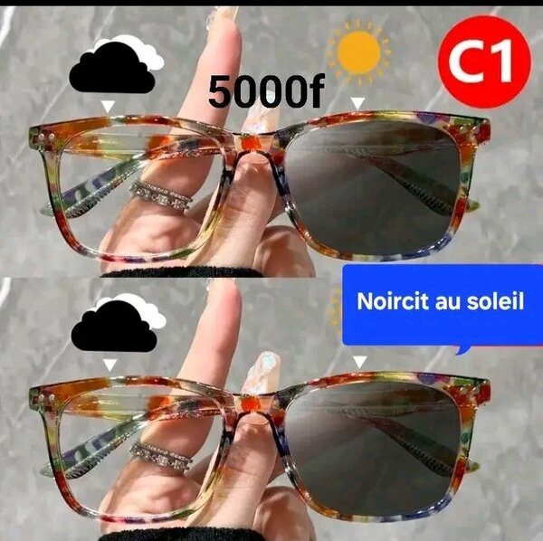 Lunettes photochromiques stylées