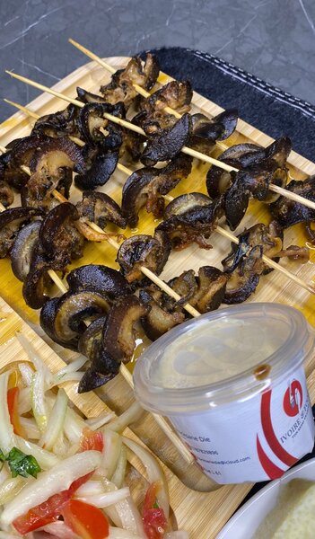 Brochettes d'escargots épicées