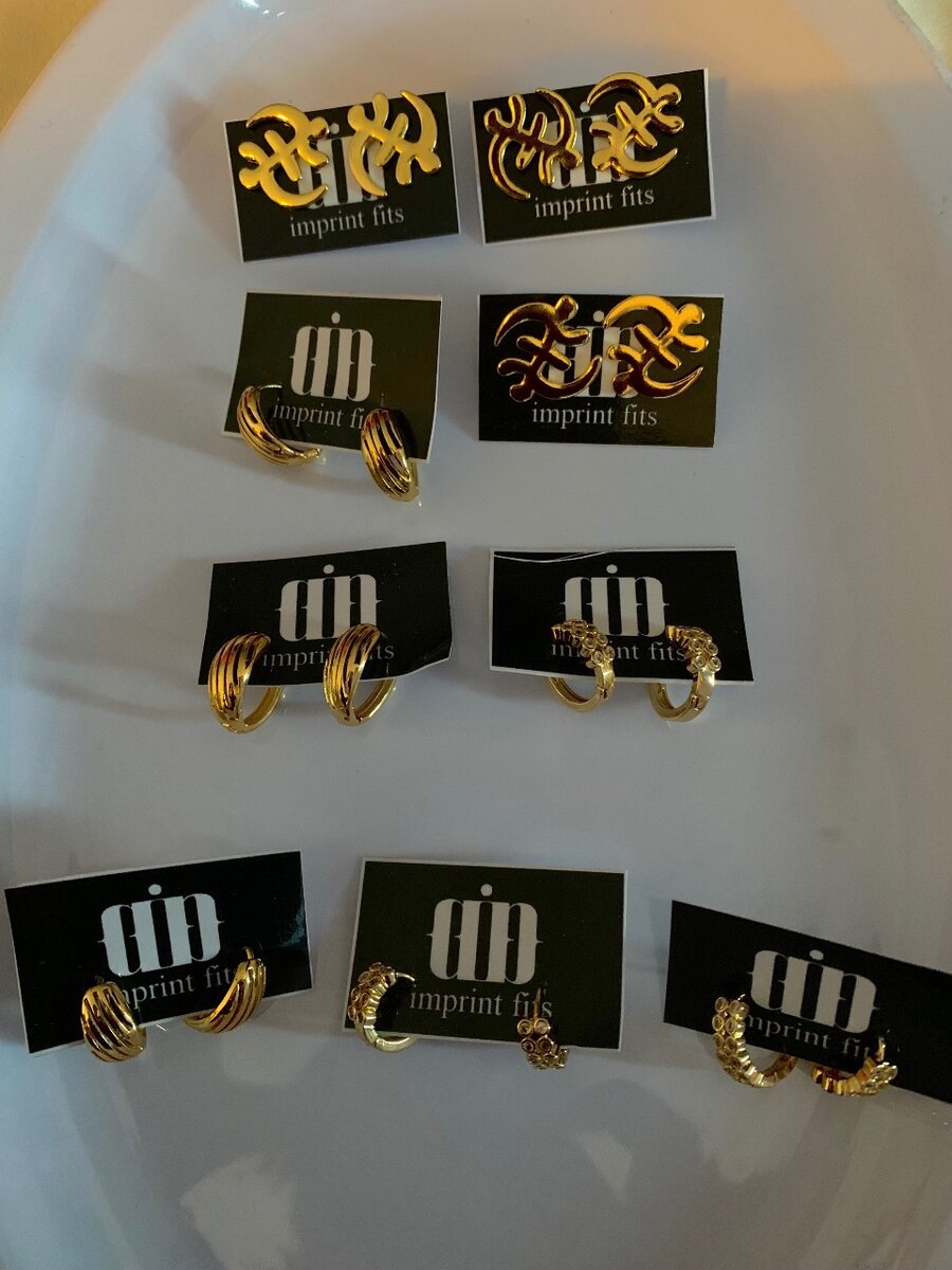 Imprint studs and hoops