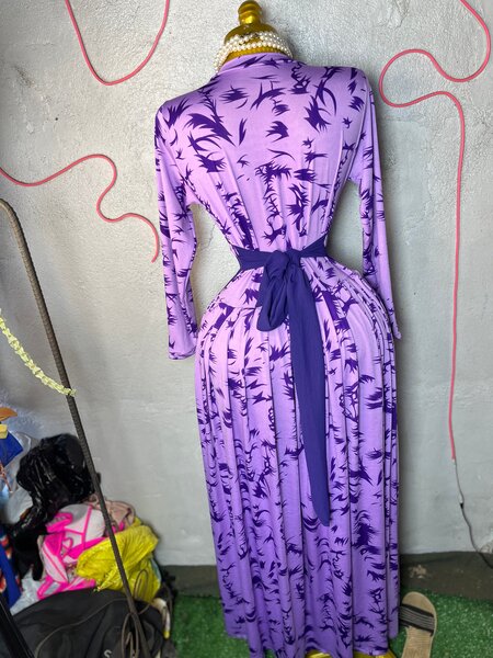 Robe longue violette élégante