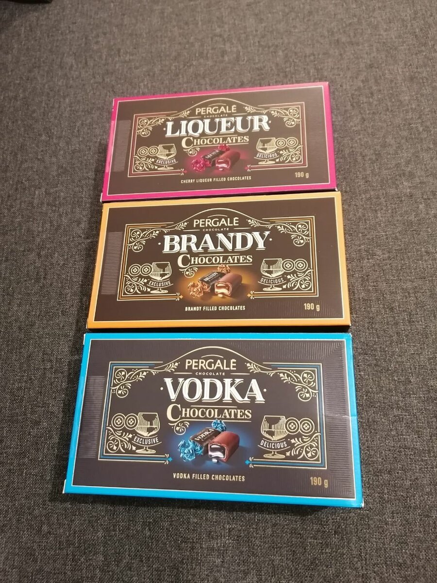 Chocolats Alkoholfüllung Pergale