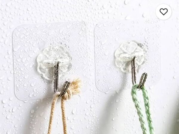 Crochets adhésifs transparents