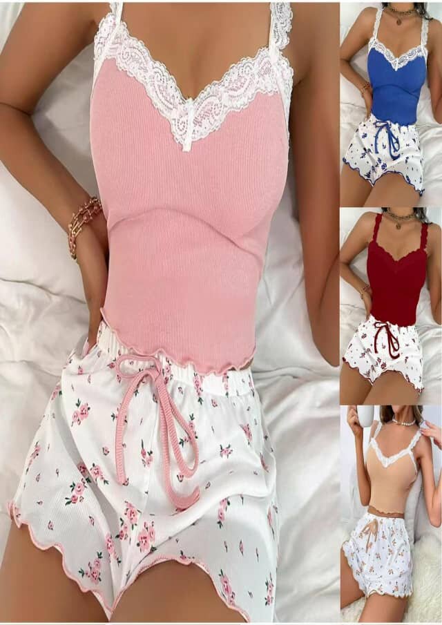 Pyjama femme en dentelle