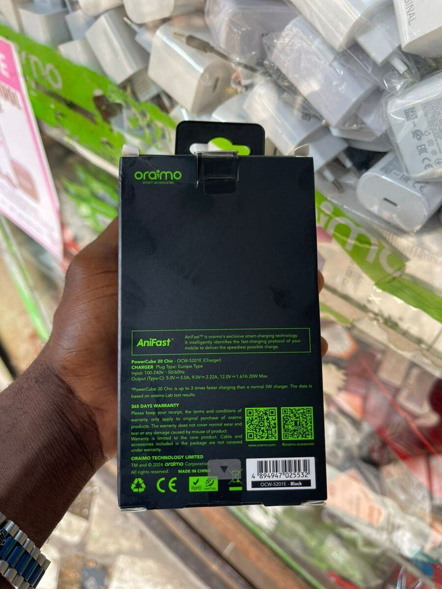 Chargeur USB Oraimo 20W GaN