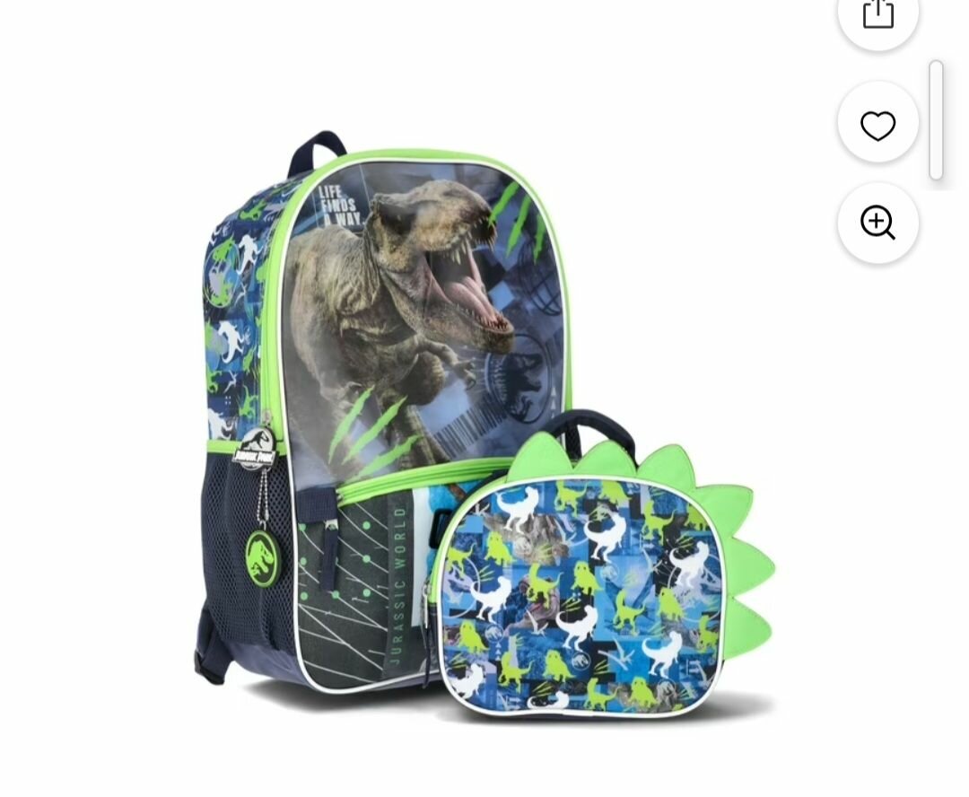 2pc Jurassic Park backpack set