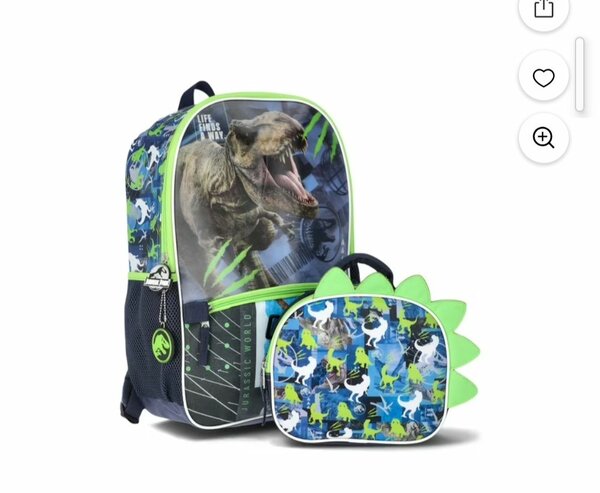 2pc Jurassic Park backpack set