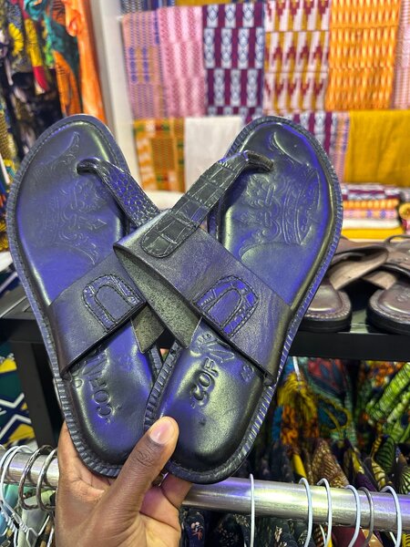 Kumasi made leather slippers
