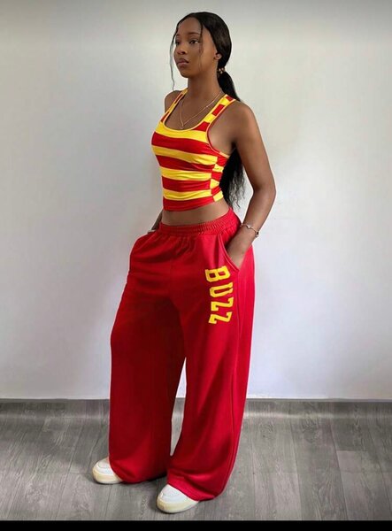 Ensemble femme : Top et Pantalon large 'Buzz'