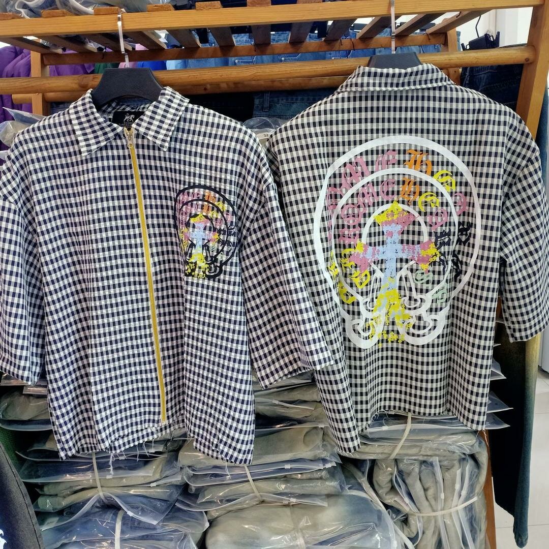 Chemise à carreaux unisexe