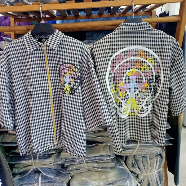 Chemise à carreaux unisexe